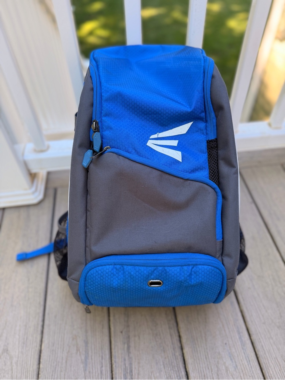 Easton’s Game Ready Backpack Royal Blue Gray Baseball Softball Bag